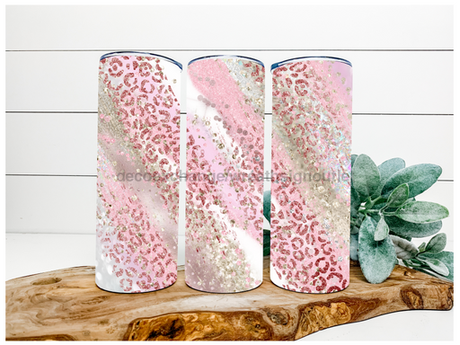 Pink and Gold Tumbler, 20 oz Skinny Tumbler DECOETUMBLER-106 - DecoExchange
