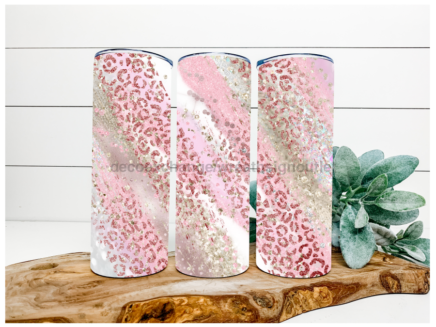 Pink and Gold Tumbler, 20 oz Skinny Tumbler DECOETUMBLER-106 - DecoExchange