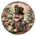 Pink Christmas Nutcracker, DCO-102661-D, Sign For Wreath, 10" Wood Sign