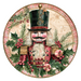 Pink Christmas Nutcracker, DCO-102664-D, Sign For Wreath, 10" Wood Sign