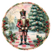 Pink Christmas Nutcracker, DCO-102667-D, Sign For Wreath, 10" Wood Sign