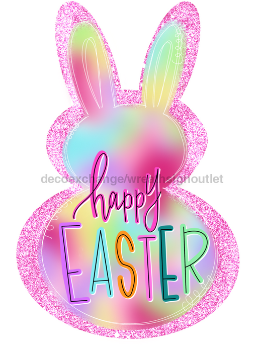 Pink Easter Bunny Door Hanger Tww-W-0007 22’ Wood
