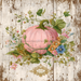 Pink Fall Pumpkin Sign, DCO-102596, Sign For Wreath, 10x10in Metal Sign