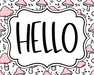 Pink Mushroom Sign, Hello Sign, DCO-01318, Sign For Wreath, 8x10" Metal Sign - DecoExchange®