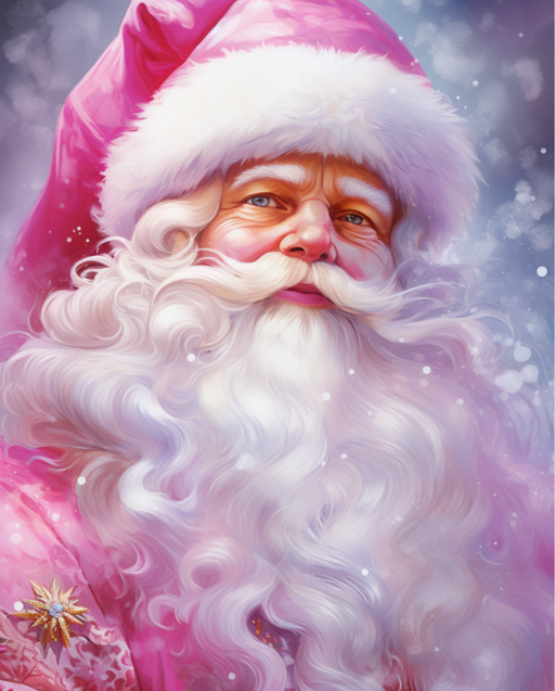 Pink Santa Sign Christmas Dco-00682 For Wreath 8X10 Metal