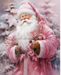 Pink Santa Sign Christmas Dco-00688 For Wreath 8X10 Metal
