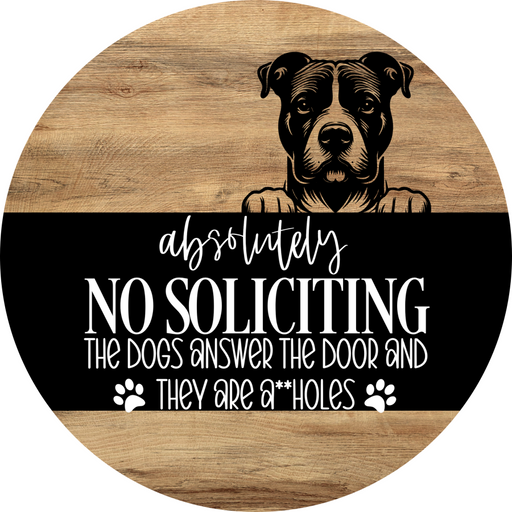 Dog Door Hanger, Hello Brought Treats Door Hanger, DCO-01975-DH, 18" Round Wood