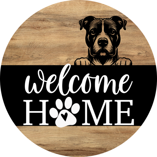 Dog Door Hanger, Hello Brought Treats Door Hanger, DCO-01975-DH, 18" Round Wood