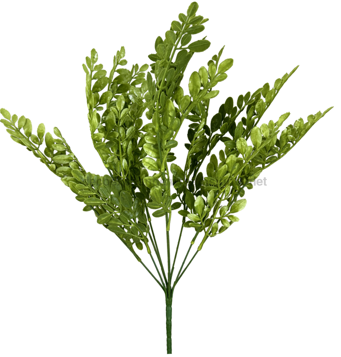 Plastic Flocked Hemlock Bush - 9 Stems - 23’’ 13642GN Greenery