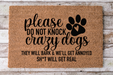 Please Dont Knock - Funny Dog Door Mat - 30x18" Coir Door Mat - DECOE-CM-049 - DecoExchange