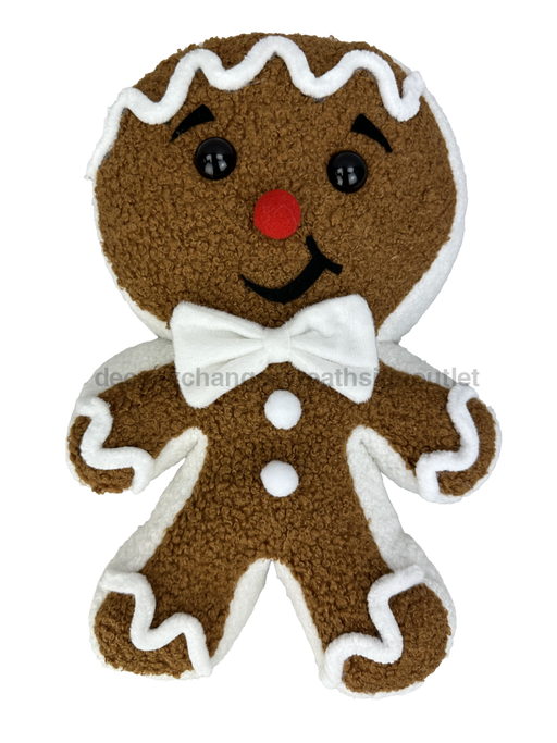 Plush Gingerbread W/ Bow 12’’X8’’X2’’ 86133Bn Attachment