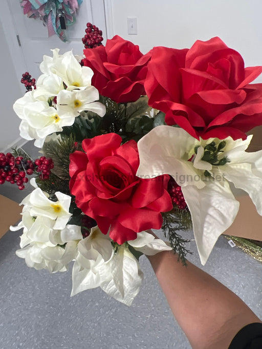 Poin/Rose/Hyd X18 Red/Cr 13161 Greenery