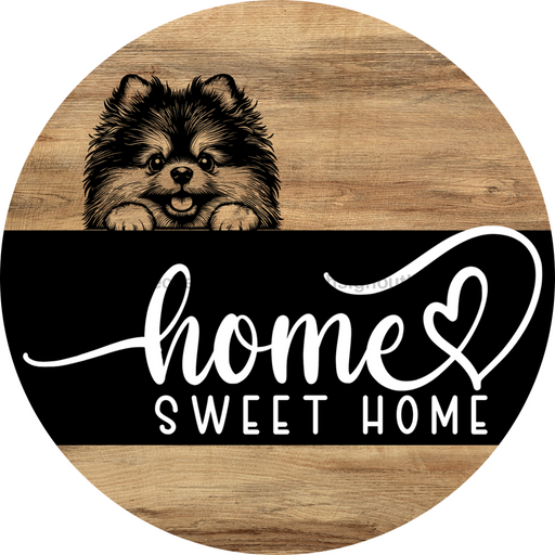 Dog Door Hanger, Hello Brought Treats Door Hanger, DCO-01975-DH, 18" Round Wood