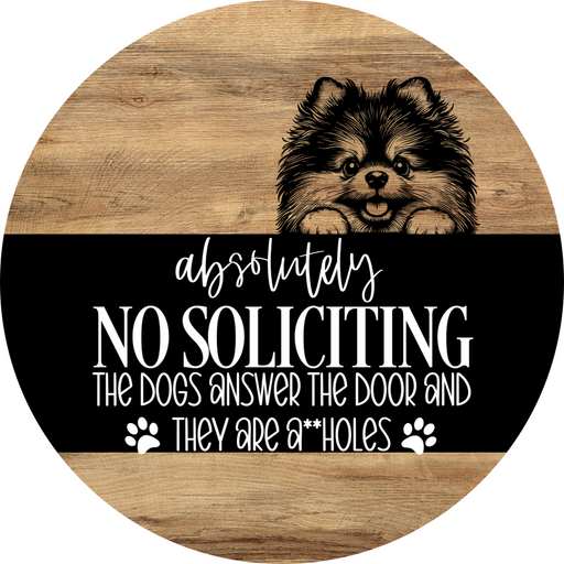 Dog Door Hanger, Hello Brought Treats Door Hanger, DCO-01975-DH, 18" Round Wood