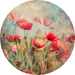 Poppy Wall Art, MB-00022, Sign For Wreath, 10" Metal Sign