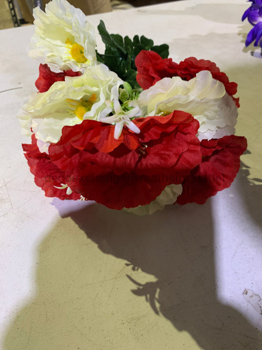 Poppy With Grass Bush - 12 Stems 16434 Greenery