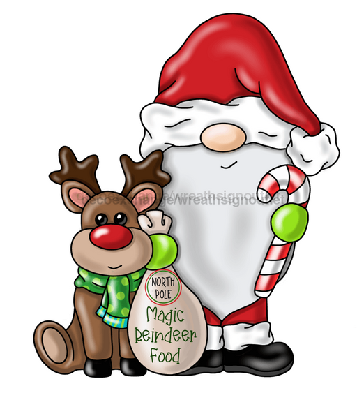 Pre-Order: Christmas Sign Santa Reindeer Wood Sign Pcd-W-065 22 Door Hanger