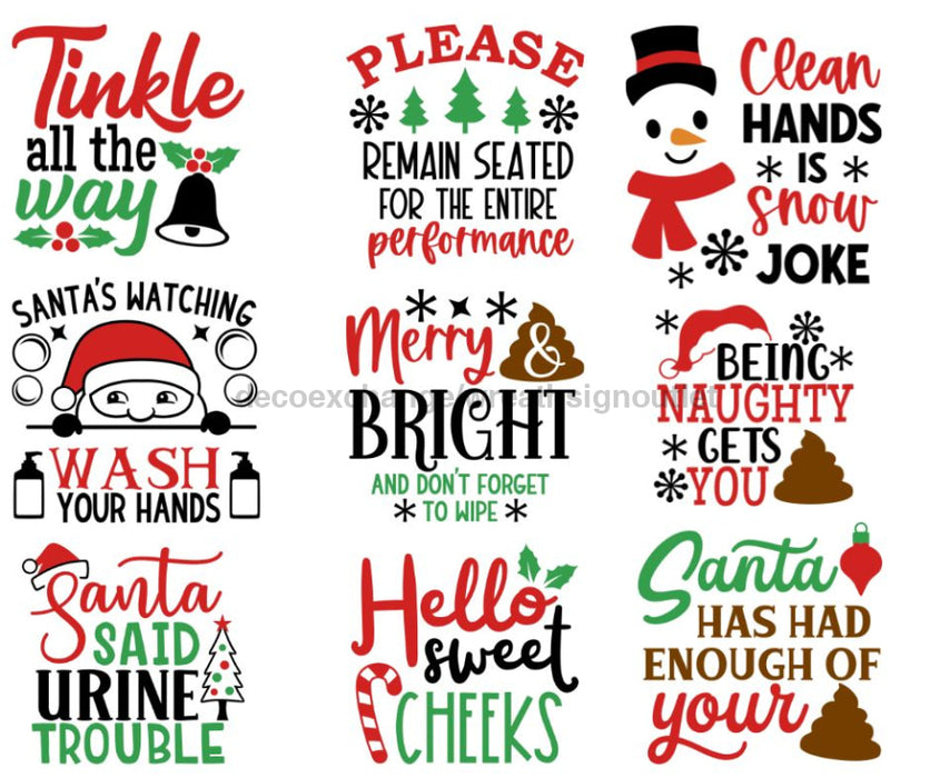 Printed Christmas Toilet Paper Sublimation Bundle Sign
