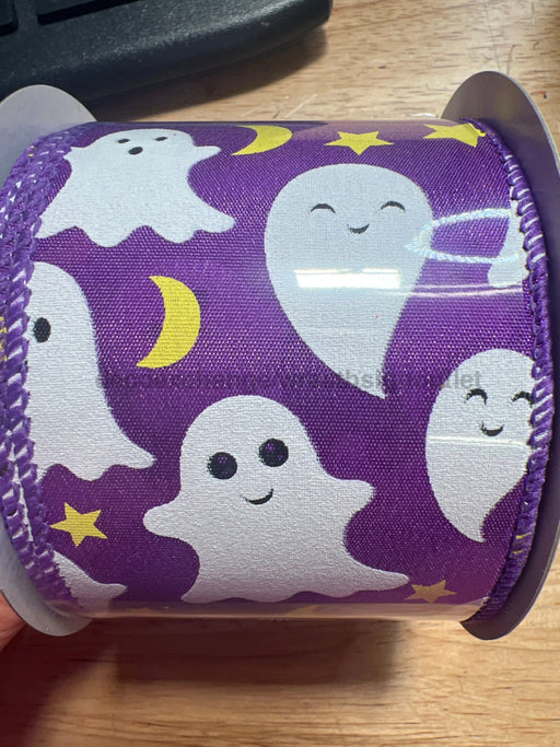Purp Stn/Cutie Ghosts 2.5’’X10Y 51514-40-11 Ribbon