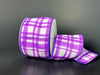 Purple Watercolor Tuttola Plaid 2.5’’X10Y 41546-40-11 Ribbon