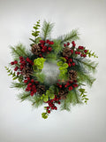 Pvc Pine Berry Wreath 681821