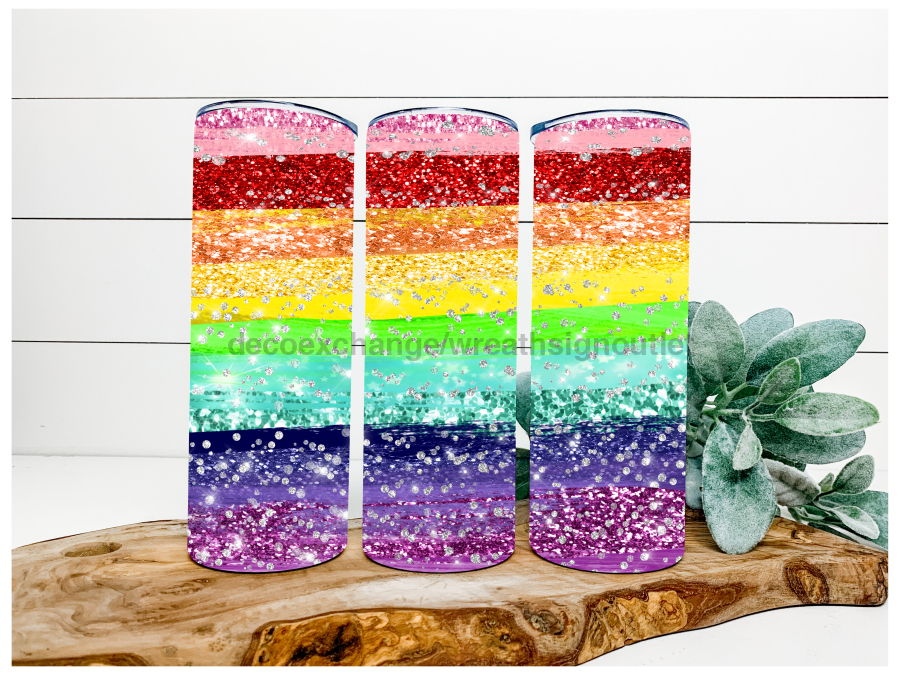 Rainbow Tumbler, Pride Tumbler, 20 oz Skinny Tumbler DECOETUMBLER-142 - DecoExchange