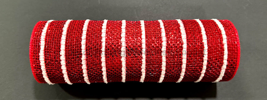 Red Hvy Mtlc Snwbl Mesh 10’’X10Y XB254610-12 Mesh