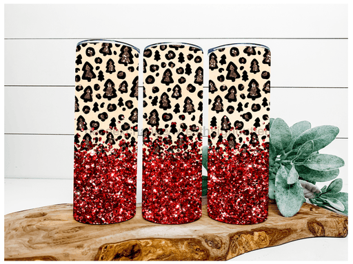 Red Leopard Tumbler, 20 oz Skinny Tumbler DECOETUMBLER-093 - DecoExchange