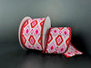 Rd Pnk Wht Irid Overlp Dmnds 2.5’’X10Y 76570 40 03 Ribbon