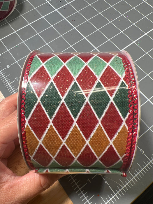 Rd-Sage-Hntr-Gld Cascade Hrlqn 2.5’’X10Y 72565-40-10 Ribbon