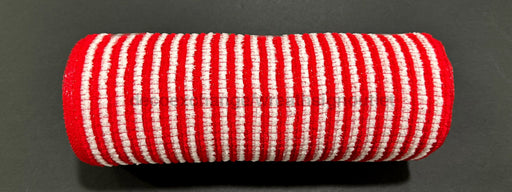 Red-Wht All Snow Fuzz Strp Mesh 10’’X10Y XB253810-13 Mesh