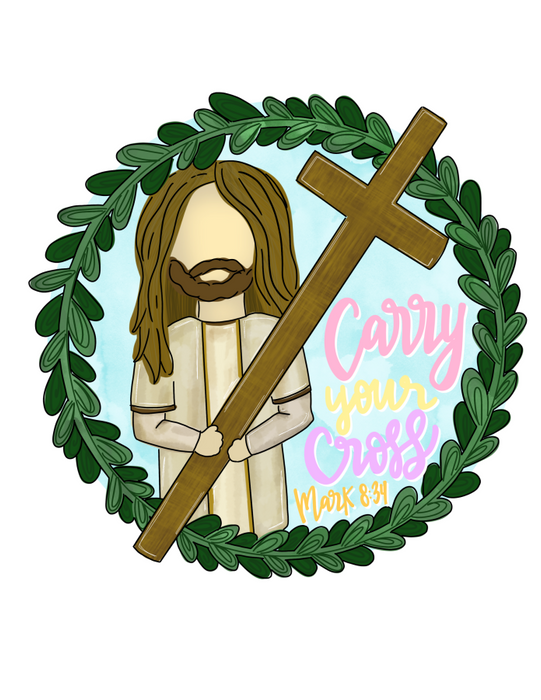 Religious Door Hanger Easter Decoe-W-903723 22’ Wood