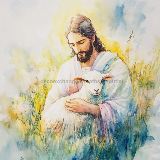 Religious Easter Sign, DCO-13472, Sign For Wreath, 10x10" Metal Sign