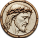 Religious Jesus Wood Carving Sign, DCO-13302, Sign For Wreath, 10x10" Metal Sign