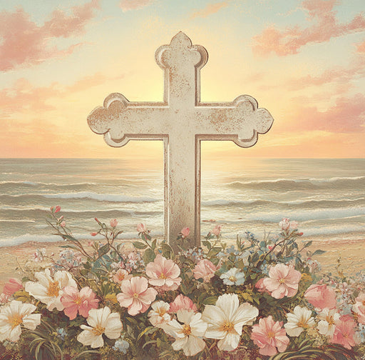 Religious Sign, Cross Sign, DCO-02396, Sign For Wreath, 10x10 Metal Sign