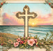 Religious Sign, Cross Sign, DCO-02398, Sign For Wreath, 10x10 Metal Sign