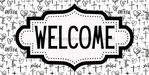 Religious Welcome Sign, Crosses Sign, DCO-01256, Sign For Wreath, 6x12" Metal Sign - DecoExchange®