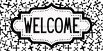 Religious Welcome Sign, Crosses Sign, DCO-01257, Sign For Wreath, 6x12" Metal Sign - DecoExchange®
