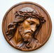 Religious Wood Carving Jesus Sign, DCO-13180-D, Sign For Wreath, 10" Wood Sign