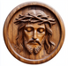 Religious Wood Carving Jesus Sign, DCO-13481-D, Sign For Wreath, 10" Wood Sign