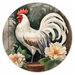 Rooster Door Hanger Floral Sign Dco-00912-Dh 18’ Round