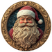 Santa Claus Wall Art, MB-00052, Sign For Wreath, 10" Metal Sign
