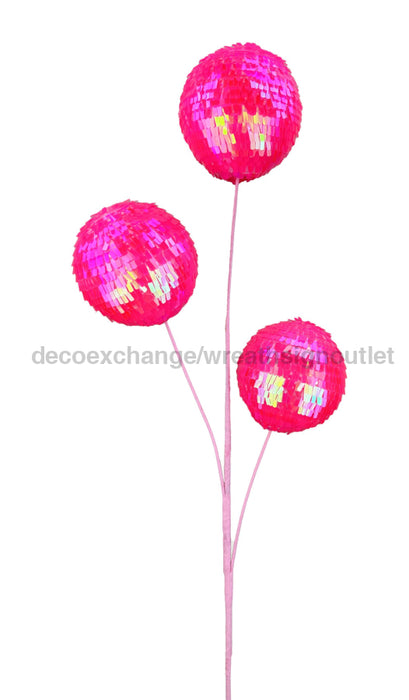Sequin Ball Spray - 3 Stems 28 86589HTPK Pick