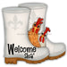 Shrimp Boots Door Hanger Chickens Welcome Sha Wood Sign Decoe-W-903664 22