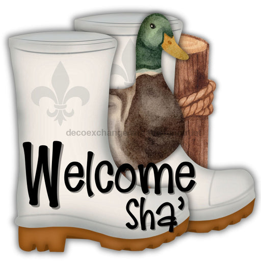 Shrimp Boots Door Hanger Duck Welcome Sha Wood Sign Decoe-W-903670 22