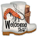 Shrimp Boots Door Hanger Welcome Wood Sign Decoe-W-903666 22