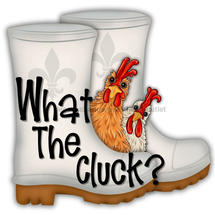 Shrimp Boots Door Hanger What The Cluck Wood Sign Decoe-W-903665 22