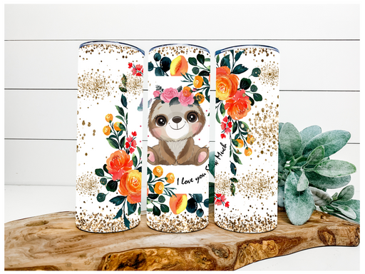 Sloth Tumbler, 20 oz Skinny Tumbler DECOETUMBLER-112 - DecoExchange