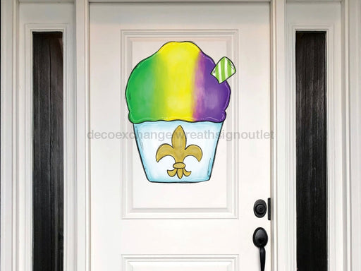 Snowball Sign Mardi Gras Sign Louisiana Wood Door Hanger Decoe-W-109 22
