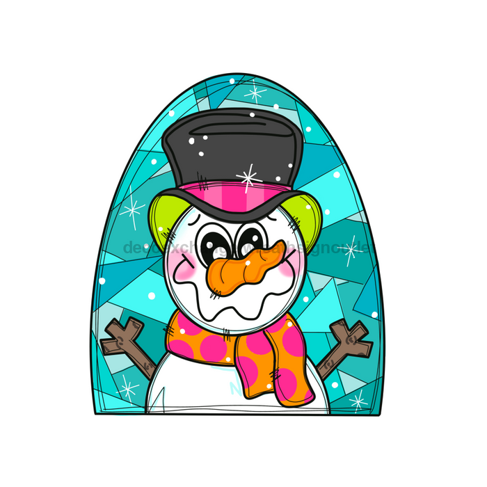 Snowman Door Hanger Mj-W-00019 22’ Wood